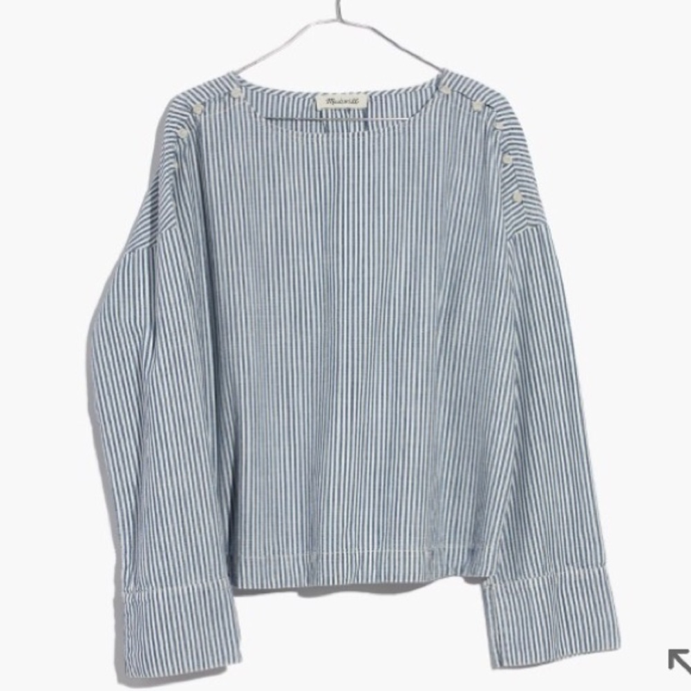 Madewell Chambray Stripe Shirt XS
